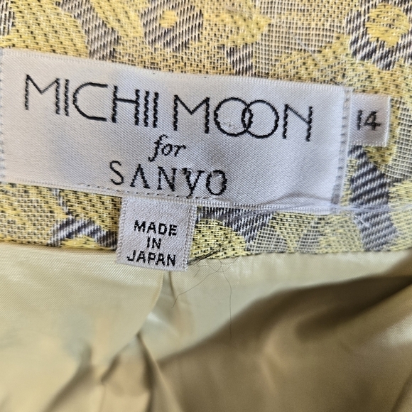 Vtg 80s Michi Moon for Sanyo floral boxy blazer jacket made in Japan - Picture 3 of 14